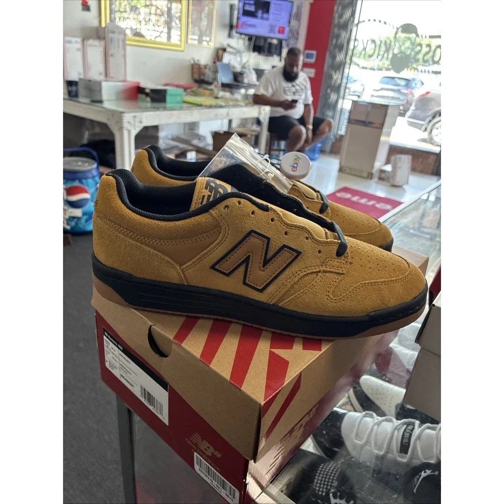 New Balance Numeric 480 Brown Wheat Gum Shoes NM480GDT SZ 10.5 New DS